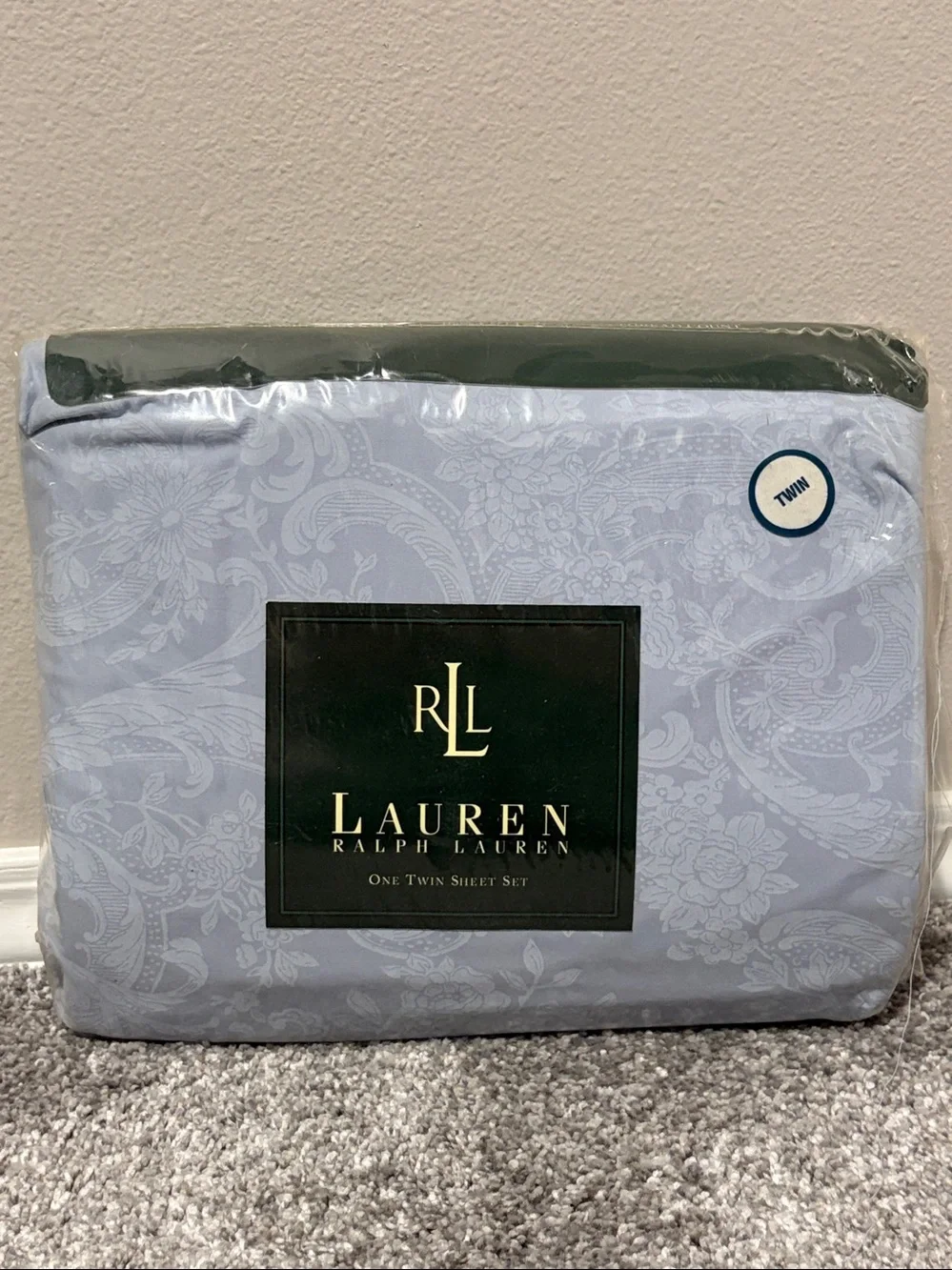 Ralph Lauren Avery Blue Paisley Premium TWIN Sheet Set